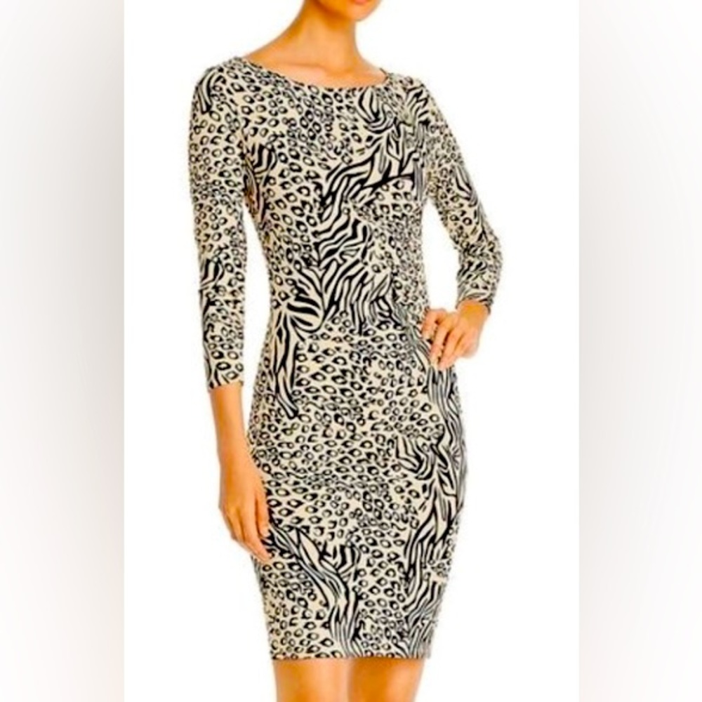 New Tahari Animal print dress Size L